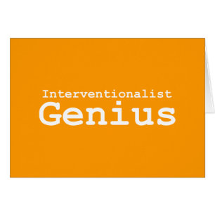 Interventionalistisk Genius-gåva Hälsningskort