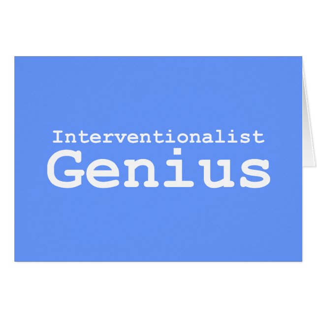 Interventionalistisk Genius-gåva Hälsningskort (Framsidan Horizontal)