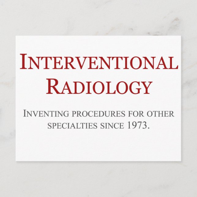 Interventionell radiologi vykort (Framsida)