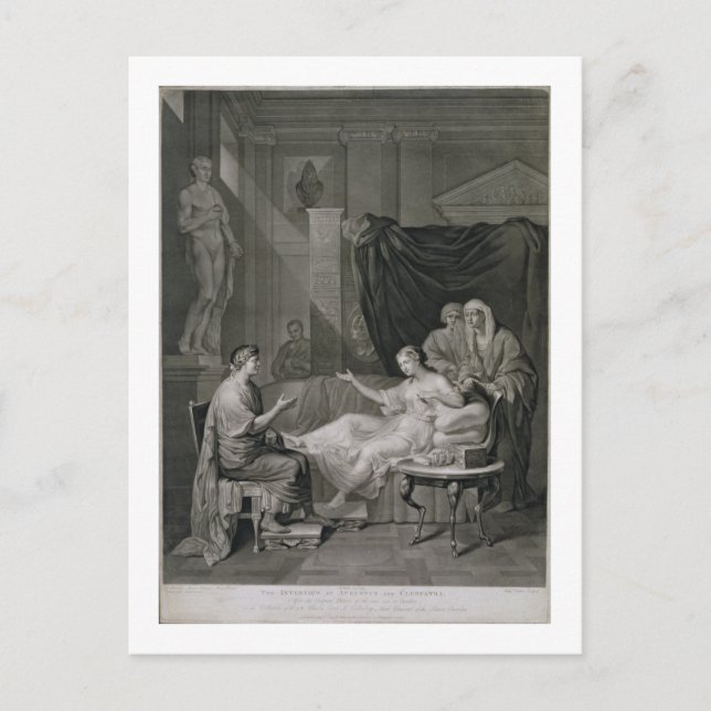 Intervju med Augustus och Cleopatra, graverad Vykort (Framsida)