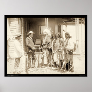 Intervjua tre Cheyenne indier SD 1887 Poster