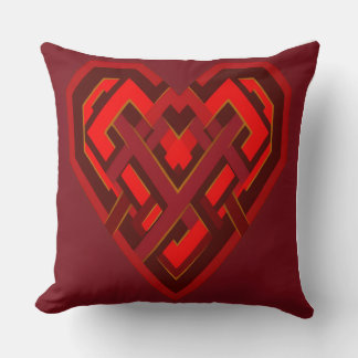 Interwoven Heart of Love – Modern Geometric Kudde