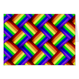 Interwoven LGBT Gay pride Rainbow Ribbon! OBS Kort