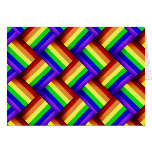 Interwoven LGBT Gay pride Rainbow Ribbon! OBS Kort