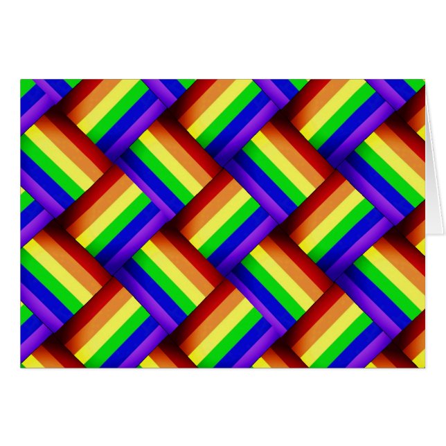 Interwoven LGBT Gay pride Rainbow Ribbon! OBS Kort (Framsidan Horizontal)