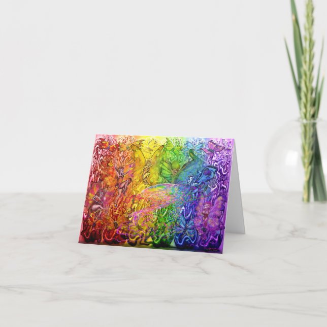 Interwoven Magic Rainbow Helgkort (Framsida)