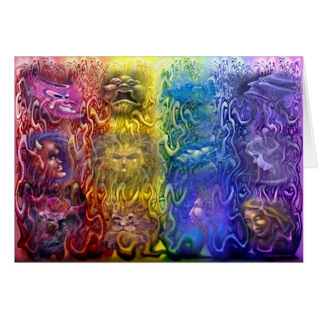 Interwoven Spectrum of Emotion Hälsningskort (Framsidan Horizontal)