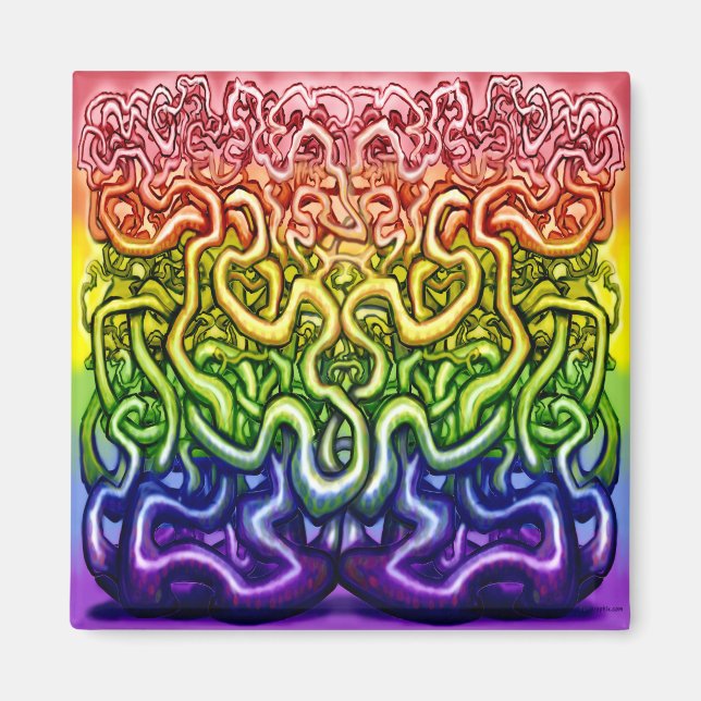 Interwoven Twisted Vines of Life Magnet (Framsidan)
