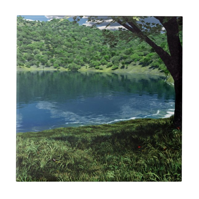 Intill Deep Vatten Decorative Tile Kakelplatta (Framsidan)