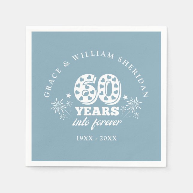 Intill för 60:e Bröllop-årsdagen Pappersservett (Framsidan)