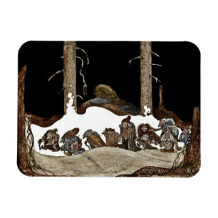 Intill vinternatten magnet