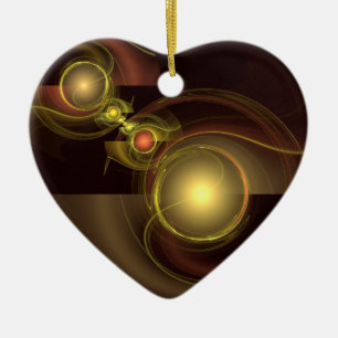 Intim Abstrakt för anslutning Art Heart Ornament