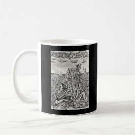 Intimidation, tuschritning kaffemugg