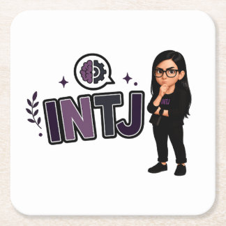 INTJ — A Visionária Estratégica Underlägg Papper Kvadrat
