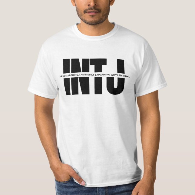 INTJ-hjärt MBTI humor Funny INTJ-citat T Shirt (Framsida)
