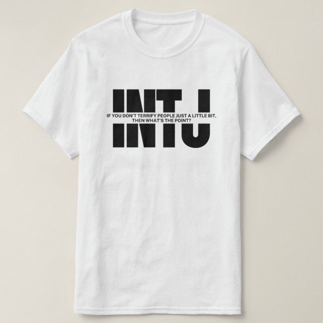 INTJ humor Sarkastic INTJ-citattecken minimalistis T Shirt (Design framsida)