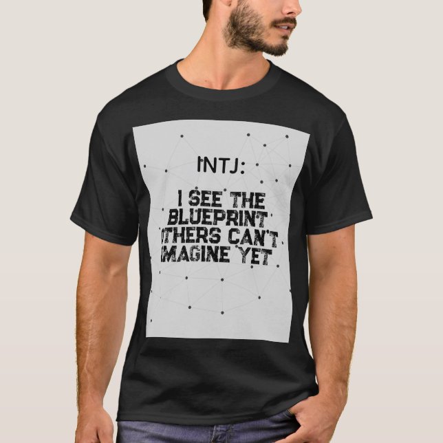 INTJ: Jag ser blått tryck T Shirt (Framsida)