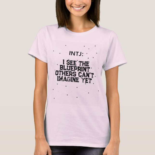 INTJ: Jag ser blått tryck T Shirt (Framsida)