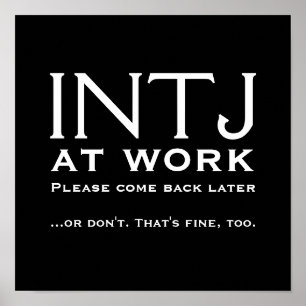 INTJ Myers-Briggs Oberoende personlighetstyp Poster