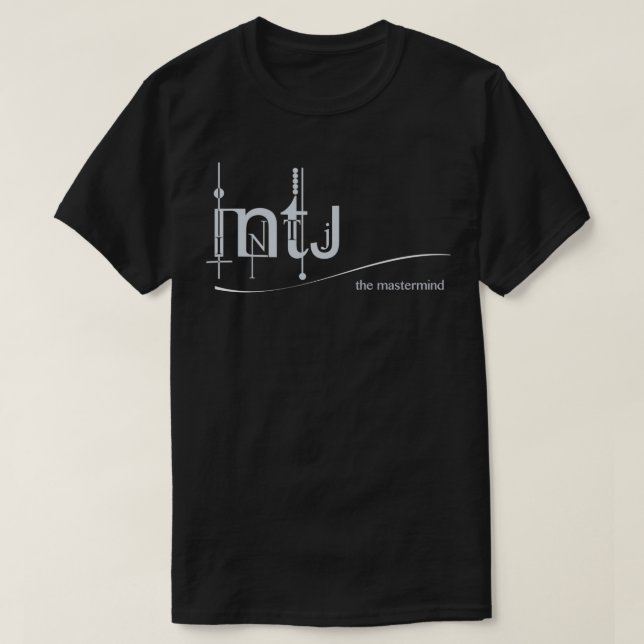 INTJ:s Logotyp för MBTI T Shirt (Design framsida)