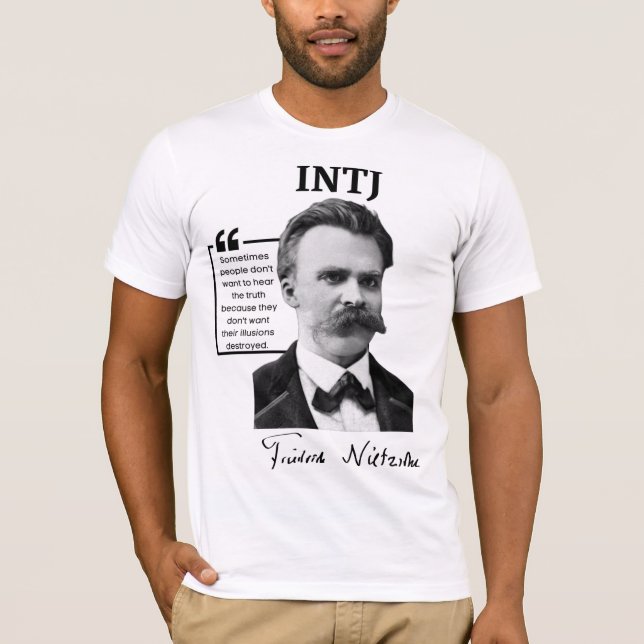 INTJ T-Shirt - Friedrich Nietzsche (Framsida)