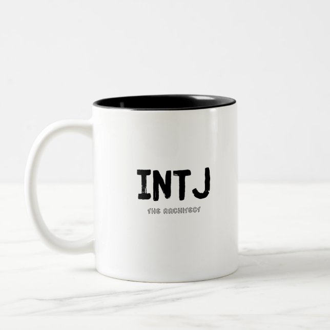 INTJ - The Architect (Black) Två-Tonad Mugg (Vänster)
