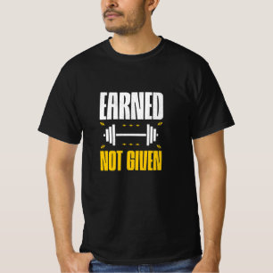 Intjänad ej beviljad - Hardcore Fitness Påstående T Shirt