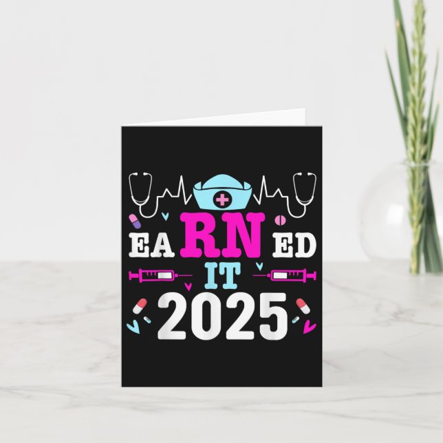 Intjänade 2025 Nurse Studenten sjuksköterskeskola  Kort (Framsida)
