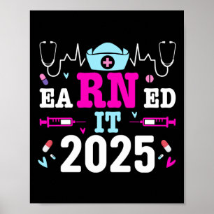 Intjänade 2025 Nurse Studenten sjuksköterskeskola Poster
