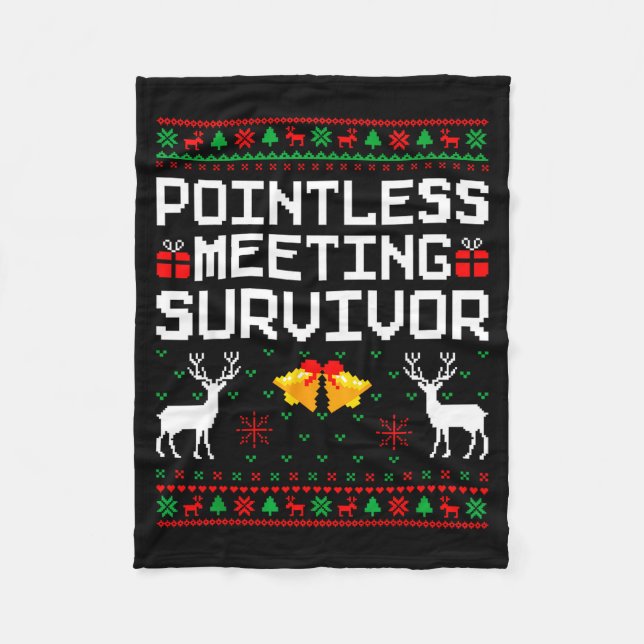 Intless Meeting Survivor Ugly Christmas Sweater Of Fleecefilt (Framsidan)