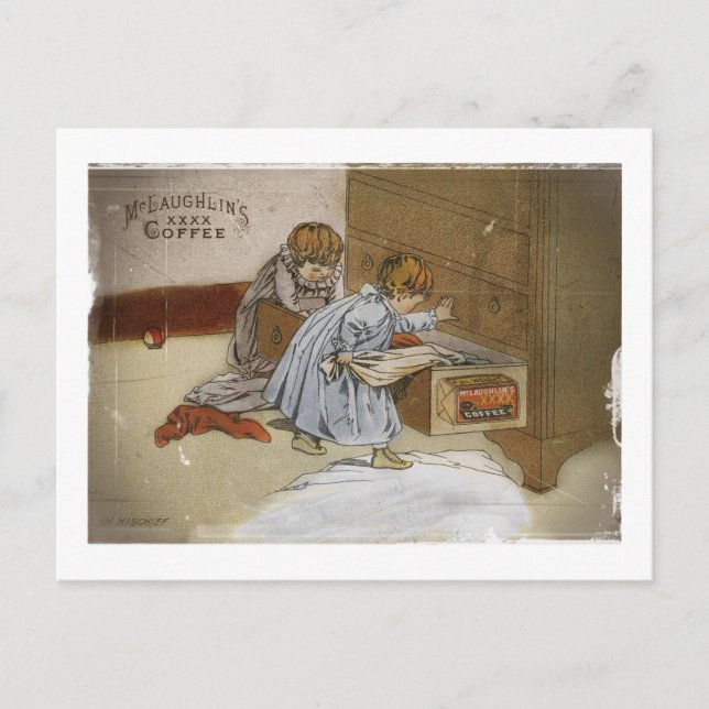 Into MisChief Kids McLaughlin Coffee Vykort (Framsida)