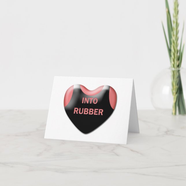 "Into Rubber" Valentine Card Helgkort (Framsida)