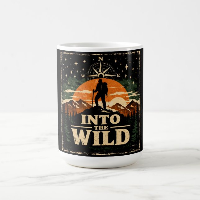 Into The Wild – Adventure Freedom Camping Kaffemugg (Center)