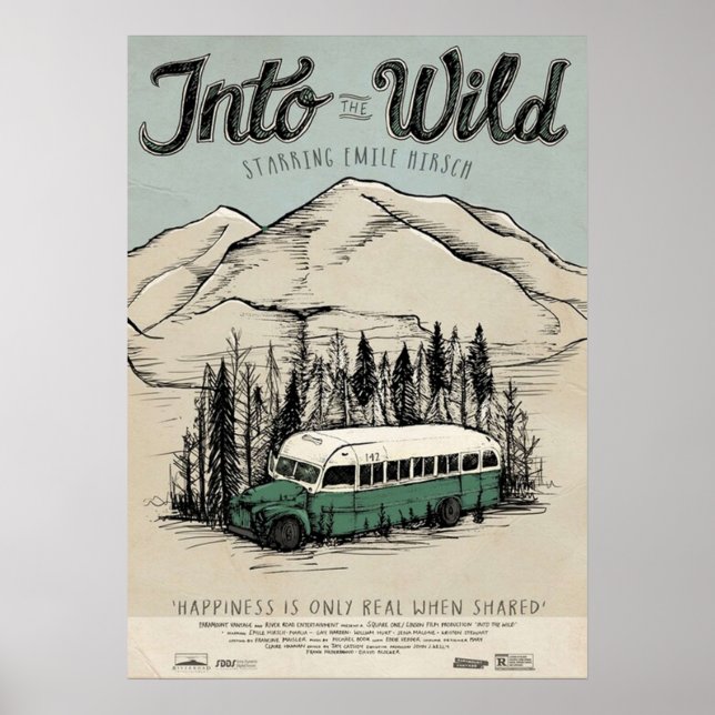 Into The Wild Illustrated Film Poster (Framsidan)