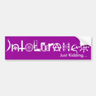 Intolerans. Precis lura… Bildekal