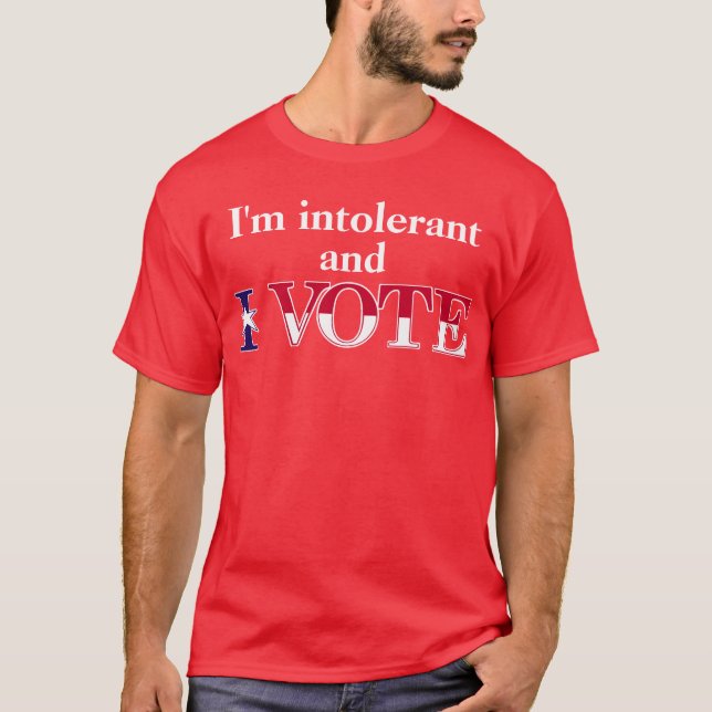 Intolerantt rösta - mörk tröja (Framsida)