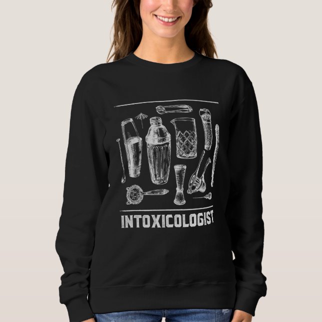 Intoxicologist Bartender Sayings Bartending Quotes T Shirt (Framsida)