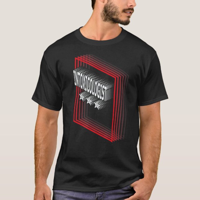 Intoxicologist Job Title Appreciation Retro T Shirt (Framsida)