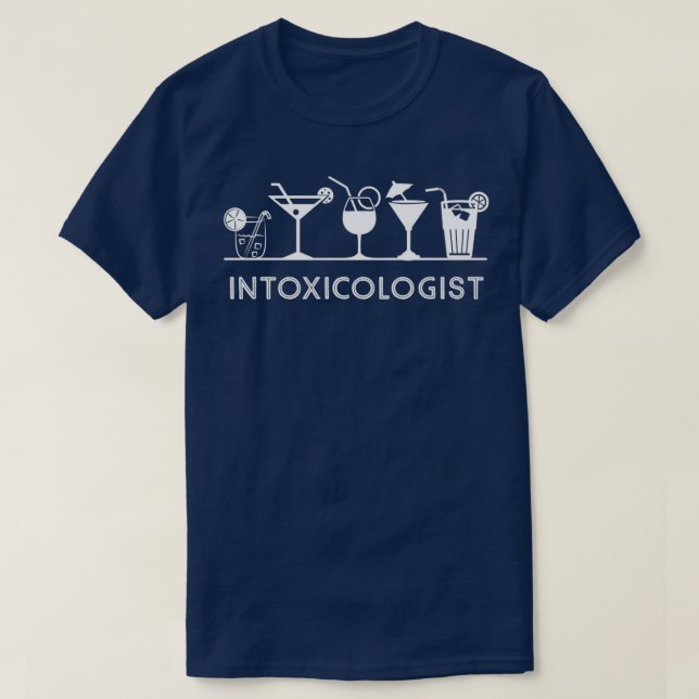 Intoxikolog Bartender Mixolog Funny Gift T Shirt (Design framsida)