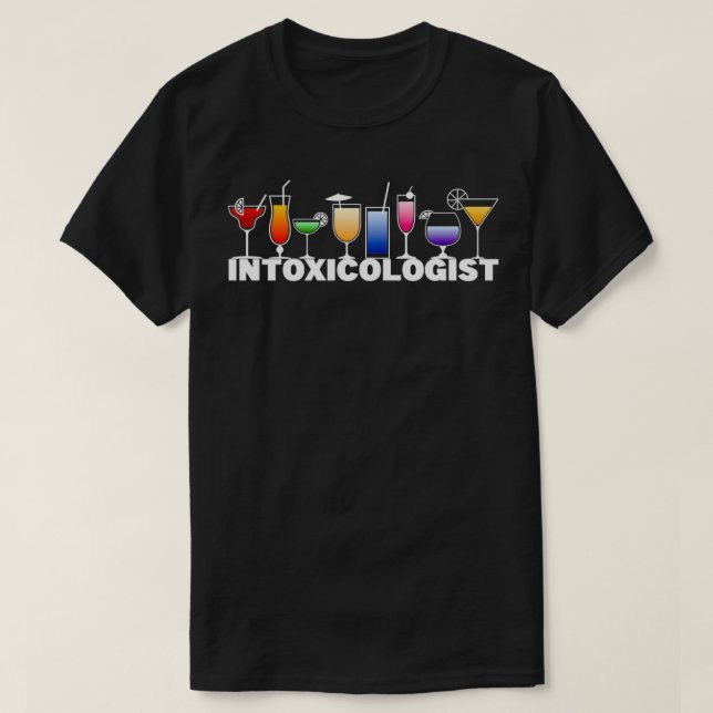 Intoxikolog Bartender Pub T Shirt (Design framsida)