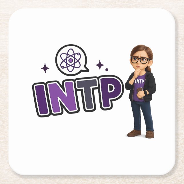 INTP — A Mente Investigadora Underlägg Papper Kvadrat (Framsidan)
