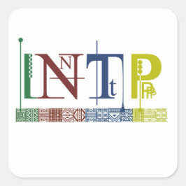 INTP Logotyp - Myers-Briggs Namn bricka/Sticker Fyrkantigt Klistermärke