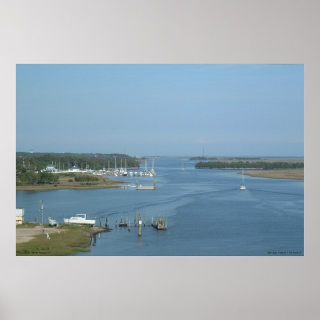 Intracoastal Waterway på Oak Island, NC - tryckt Poster (Framsidan)