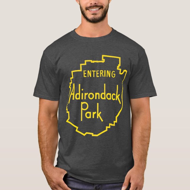 Inträde i Adirondack Park Sign Adirondacks T Shirt (Framsida)
