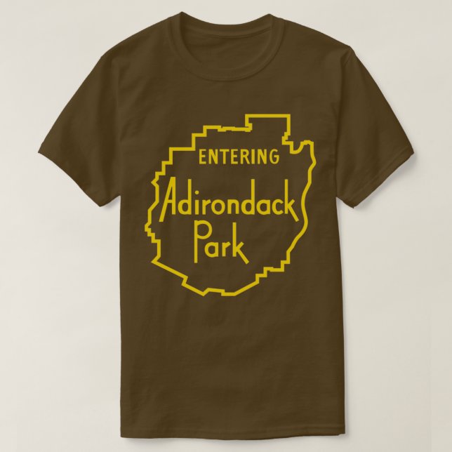 Inträde i Adirondack Park - signera Adirondack-ber T Shirt (Design framsida)