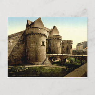 Inträde i Castle Nantes, Frankrike Vykort