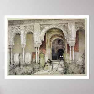 Inträde i de två systrarnas (Sala de l) Hall Poster