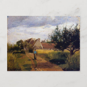 Inträde i en by av Camille Pissarro Vykort