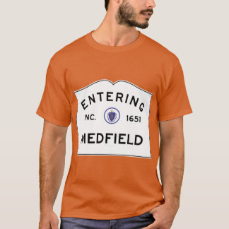 Inträde i Medfield Massachusetts Commonwealth of M T Shirt