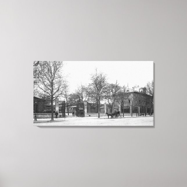 Inträde till La Halle aux Vins Quai Canvastryck (Framsida)